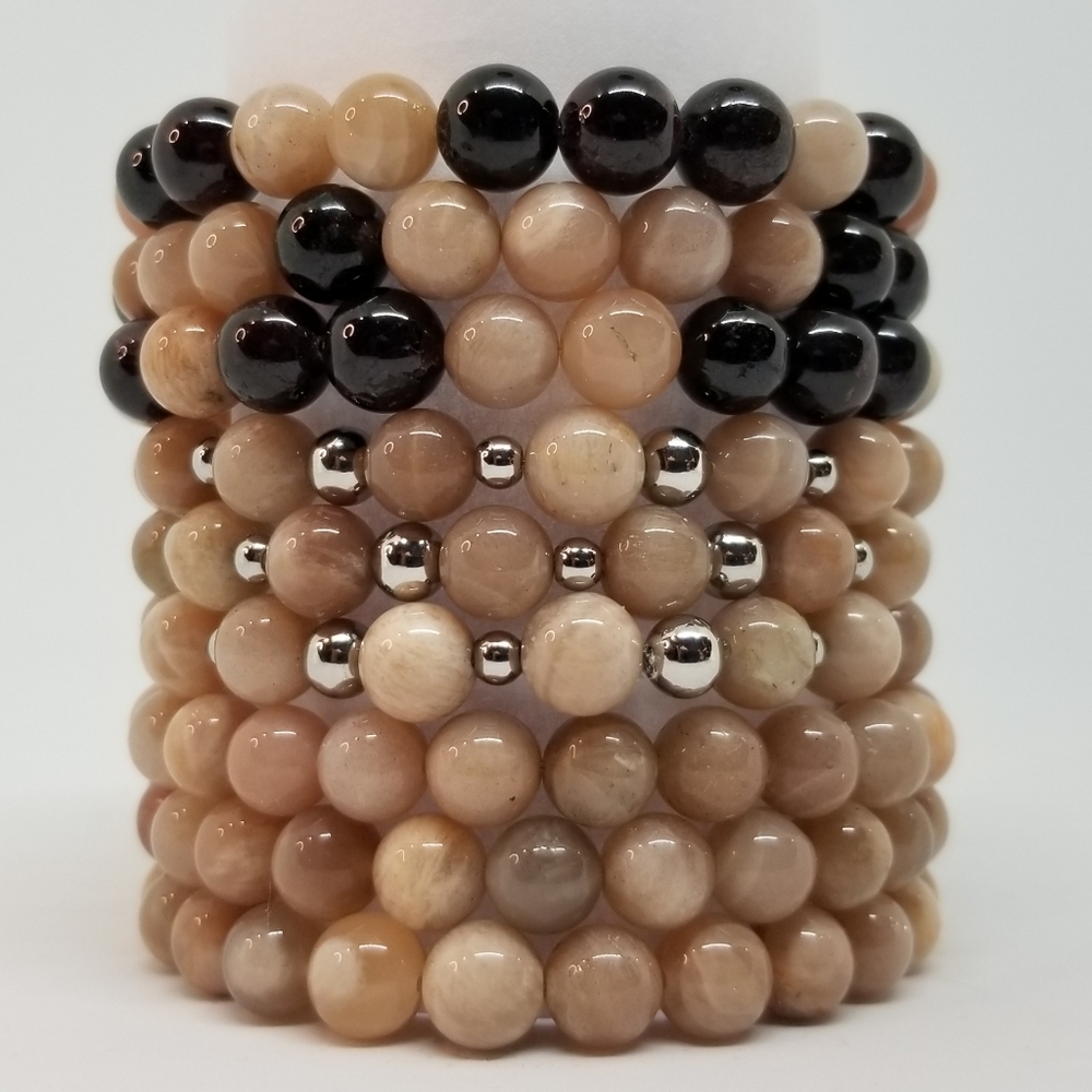 NEW "Inspire" Sunstone and Garnet Stacking Bracelets, OS, $20 each or 3 for $50